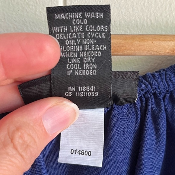 Lane Bryant Royal Blue Embroidered Boho Peasant Beach Tunic Dress Top Sz… - Picture 5 of 6